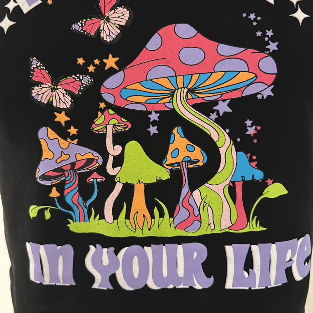 Psychedelic Mushroom Fantasy Cropped Raglan